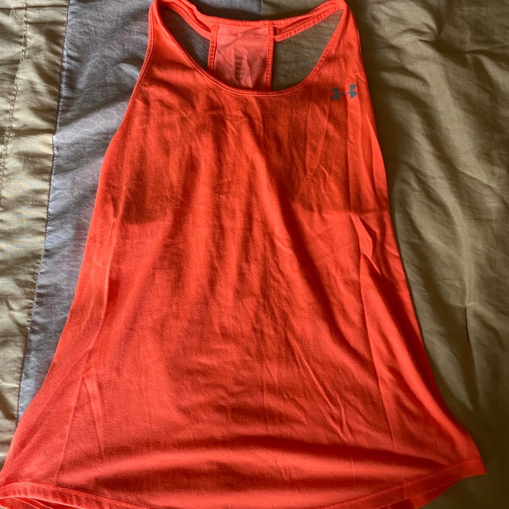 Flowy neon orange Under Armour tank